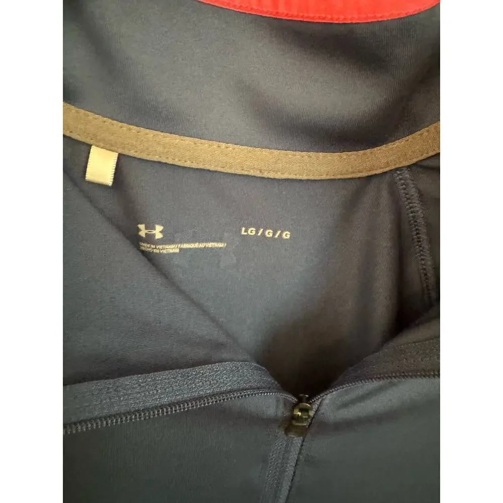 Under Armour women’s navy blue 1/4 performance golf pull over size large NWOT